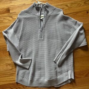 Aerie offline light purple/Gray Striped Women's 1/4 zip